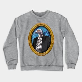 Blue Pigeon Lady in Vintage Frame Crewneck Sweatshirt